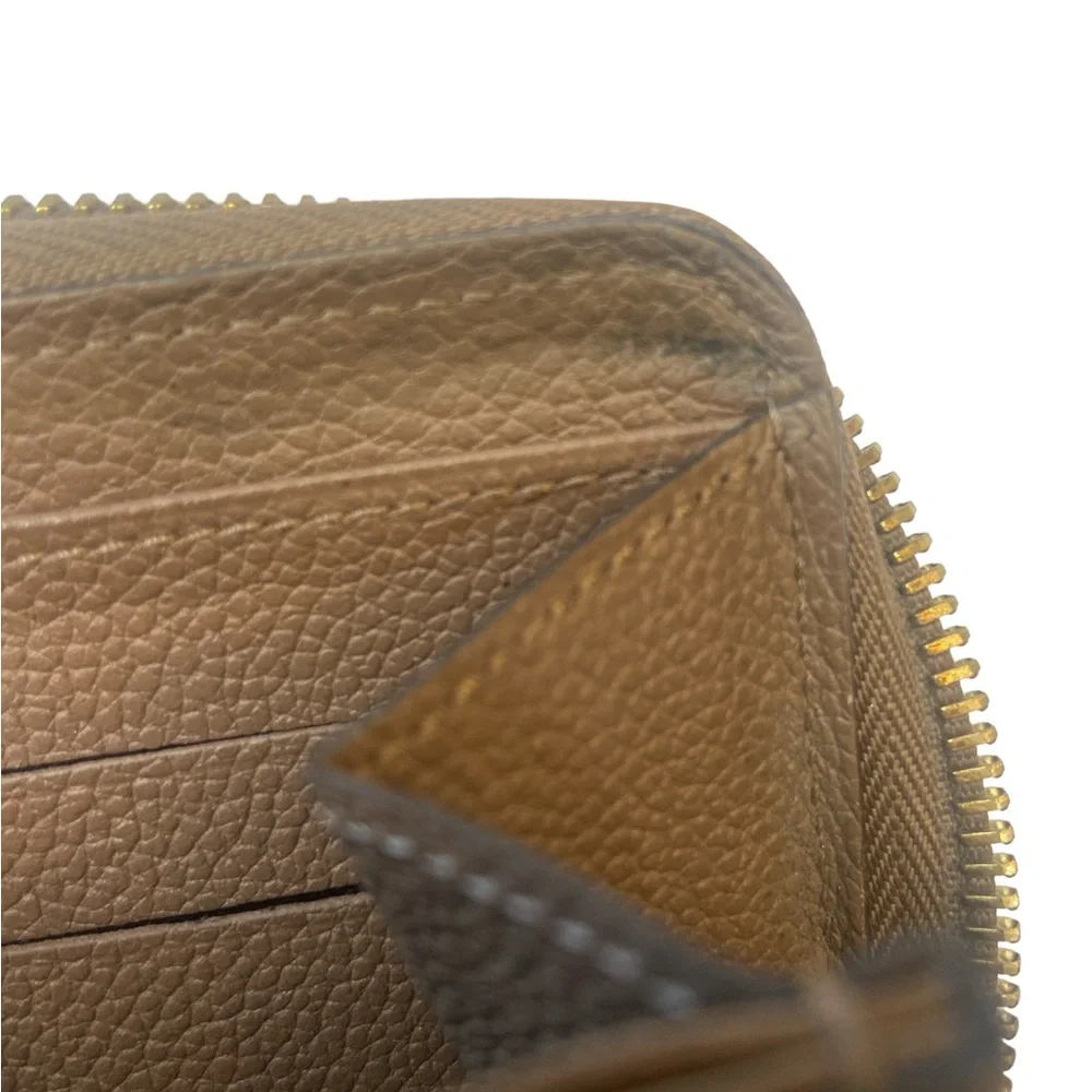 Louis Vuitton Brown Monogram Embossed Zipper Wallet